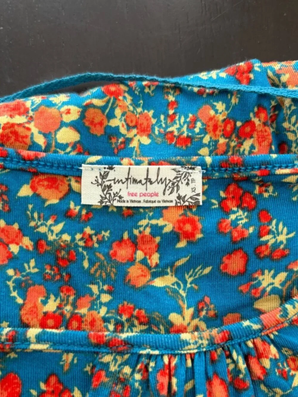 NEW Free People Kaya Turquoise Floral Keyhole Cutout Thong Bodysuit Long-Sleeve